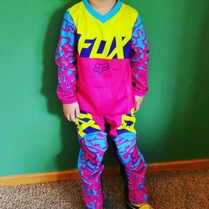 Girls size 4 or XS Fox Racing jersey and pants